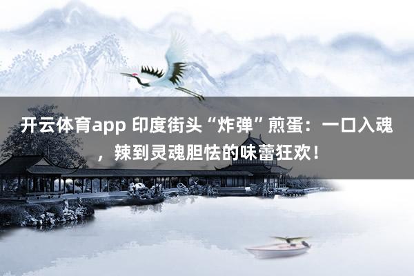 开云体育app 印度街头“炸弹”煎蛋：一口入魂，辣到灵魂胆怯的味蕾狂欢！