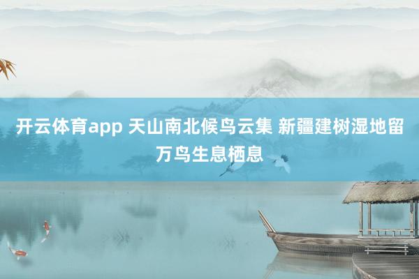 开云体育app 天山南北候鸟云集 新疆建树湿地留万鸟生息栖息