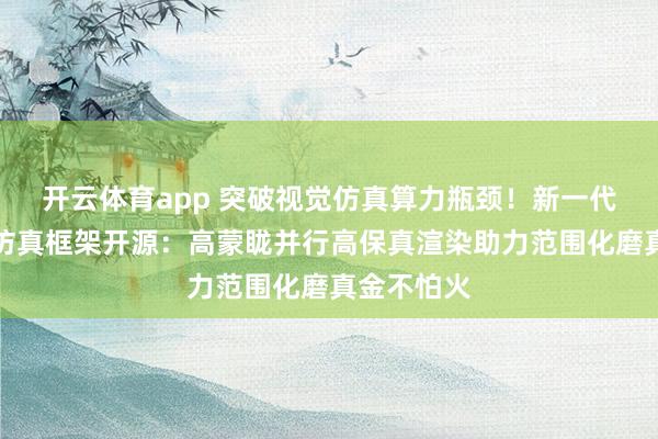 开云体育app 突破视觉仿真算力瓶颈！新一代具身智能仿真框架开源：高蒙眬并行高保真渲染助力范围化磨真金不怕火